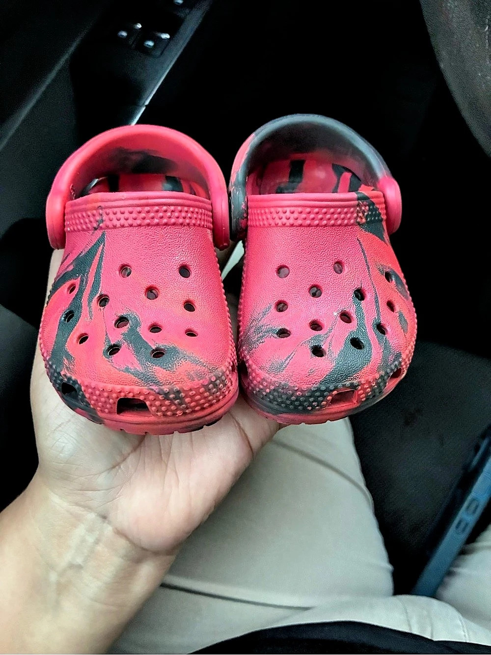 Crocs Toddler Classic Marbled Clog Kids Clogs Pink & Black